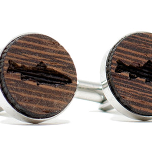 Trout Cufflinks - Wenge Wood