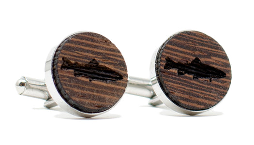 Trout Cufflinks - Wenge Wood