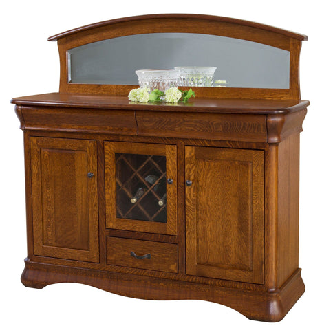 Tuscany - Amish Solid Wood Sideboard With Wine Rack