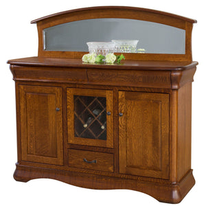 Tuscany - Amish Solid Wood Sideboard With Wine Rack