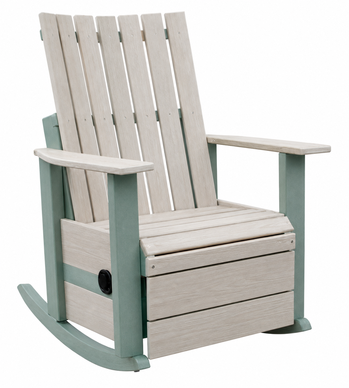 Ultra- Poly Outdoor Swivel Rocker With Footrest