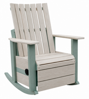 Ultra- Poly Outdoor Swivel Rocker With Footrest