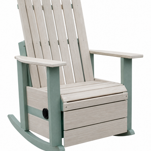 Ultra- Poly Outdoor Swivel Rocker With Footrest