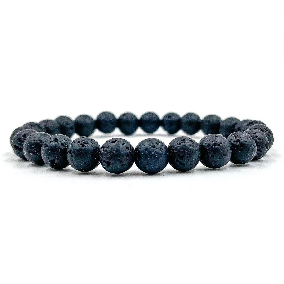Union - Smooth Lava Rock Gemstone Beaded Bracelet