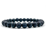 Union - Smooth Lava Rock Gemstone Beaded Bracelet