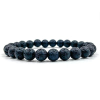 Union - Smooth Lava Rock Gemstone Beaded Bracelet