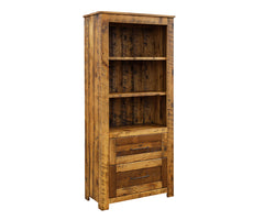 Urban Lodge - Amish Hardwood 6' Bookcase With Lower Drawers