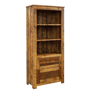 Urban Lodge - Amish Hardwood 6' Bookcase With Lower Drawers