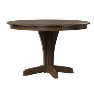 Uvalde Pedestal - Handcrafted Solid Top or Extension Dining Table