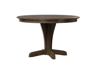 Uvalde Pedestal - Handcrafted Solid Top or Extension Dining Table