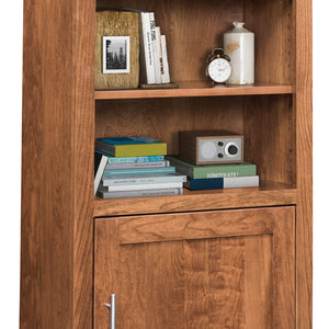 Vienna - Amish Mid Century Modern Bookcase - 24" Width