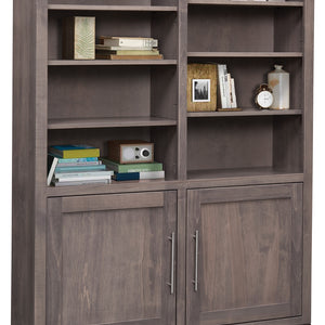 Vienna - Amish Mid Century Modern Bookcase - 48" Width (Quick-Ship)