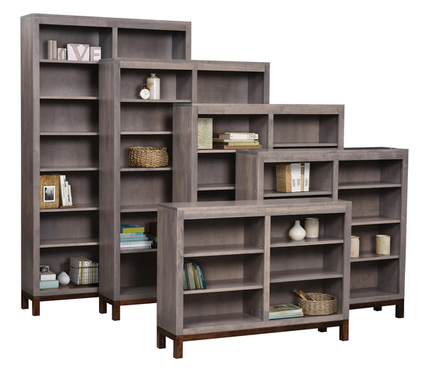 Vienna - Amish Mid Century Modern Bookcase - 48" Width (Quick-Ship)