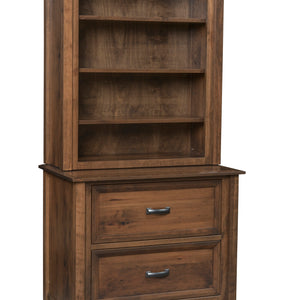 Ventura - Amish Lateral File Cabinet with Optional Bookcase Top