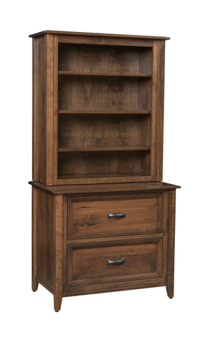 Ventura - Amish Lateral File Cabinet with Optional Bookcase Top