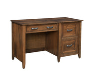 Amish Single Pedestal Desk with Optional Hutch Topper
