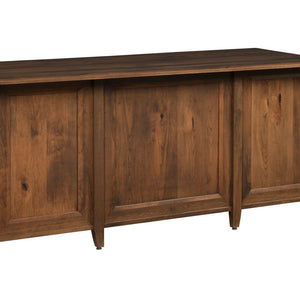 Amish Double Pedestal Desk with Optional Hutch Topper