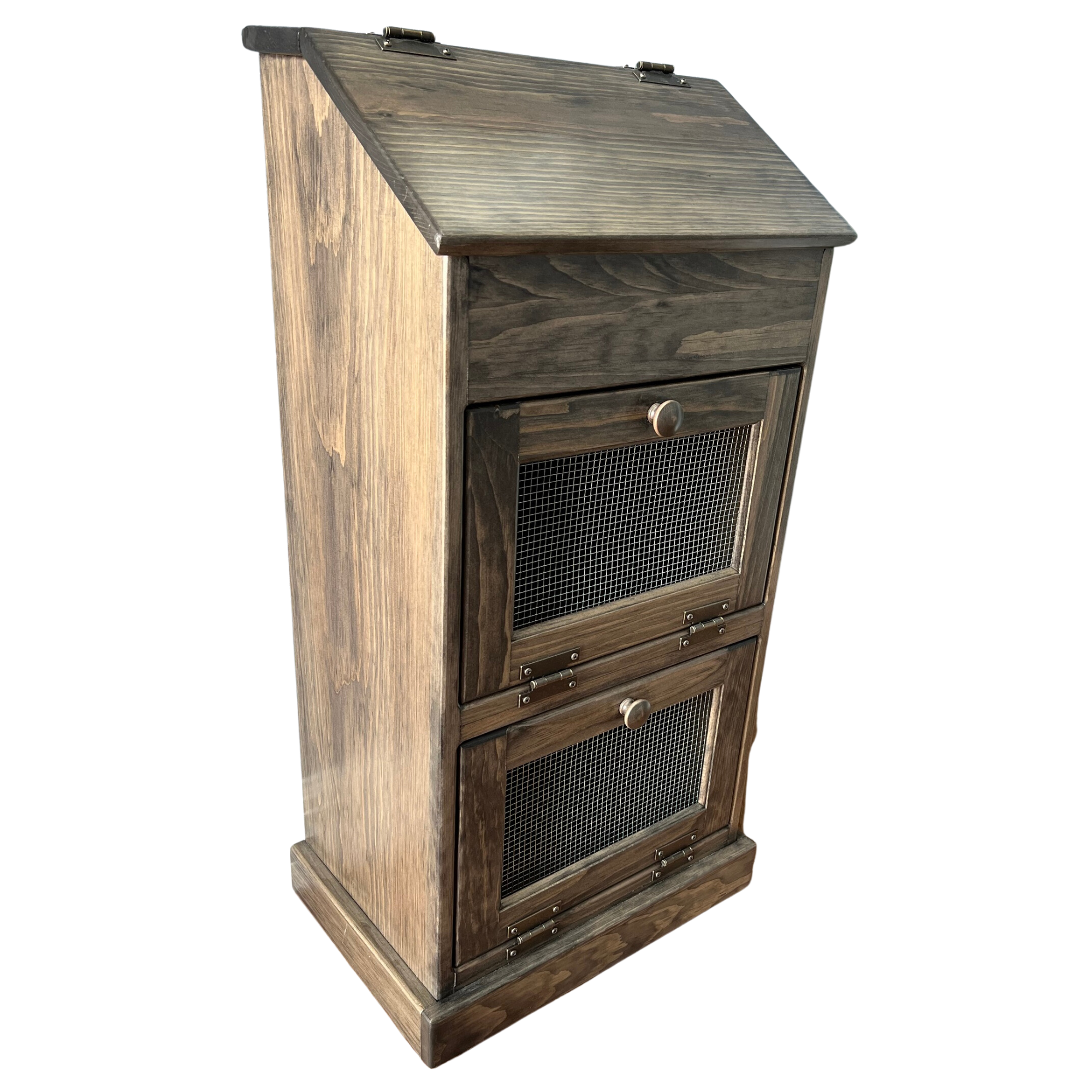 Amish Handcrafted Solid Wood Vegetable Bin / Cabinet - The Wood