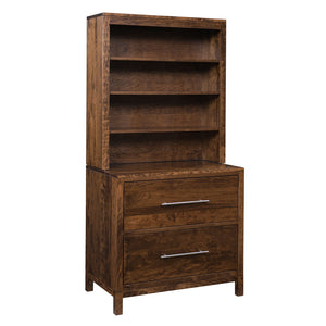 Vienna - Amish Handcrafted Lateral File Cabinet With Bookcase