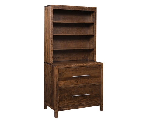 Vienna - Amish Handcrafted Lateral File Cabinet With Bookcase