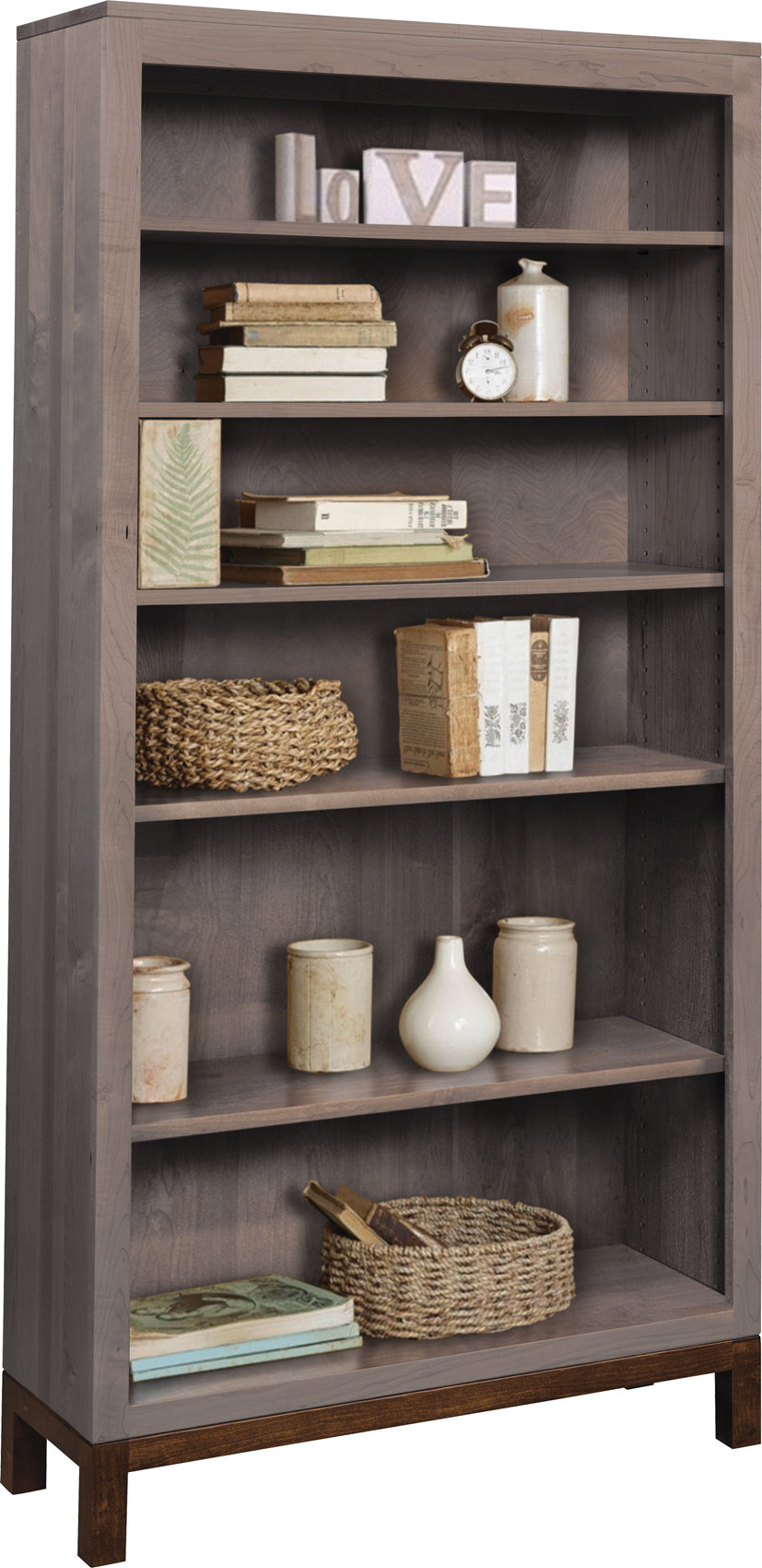 Vienna - Amish Handcrafted Modern Open Bookcase