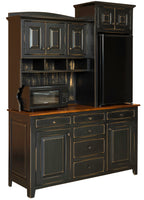Vintage Pine- Amish Handcrafted Cafe Cabinet With Hutch