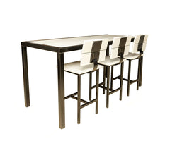 West Lake Railhugger - Poly Wood & Powder Coated Steel Outdoor Table