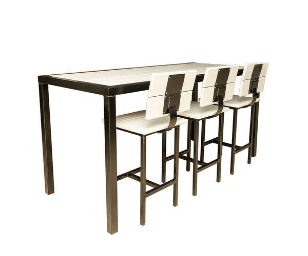 West Lake Railhugger - Poly Wood & Powder Coated Steel Outdoor Table