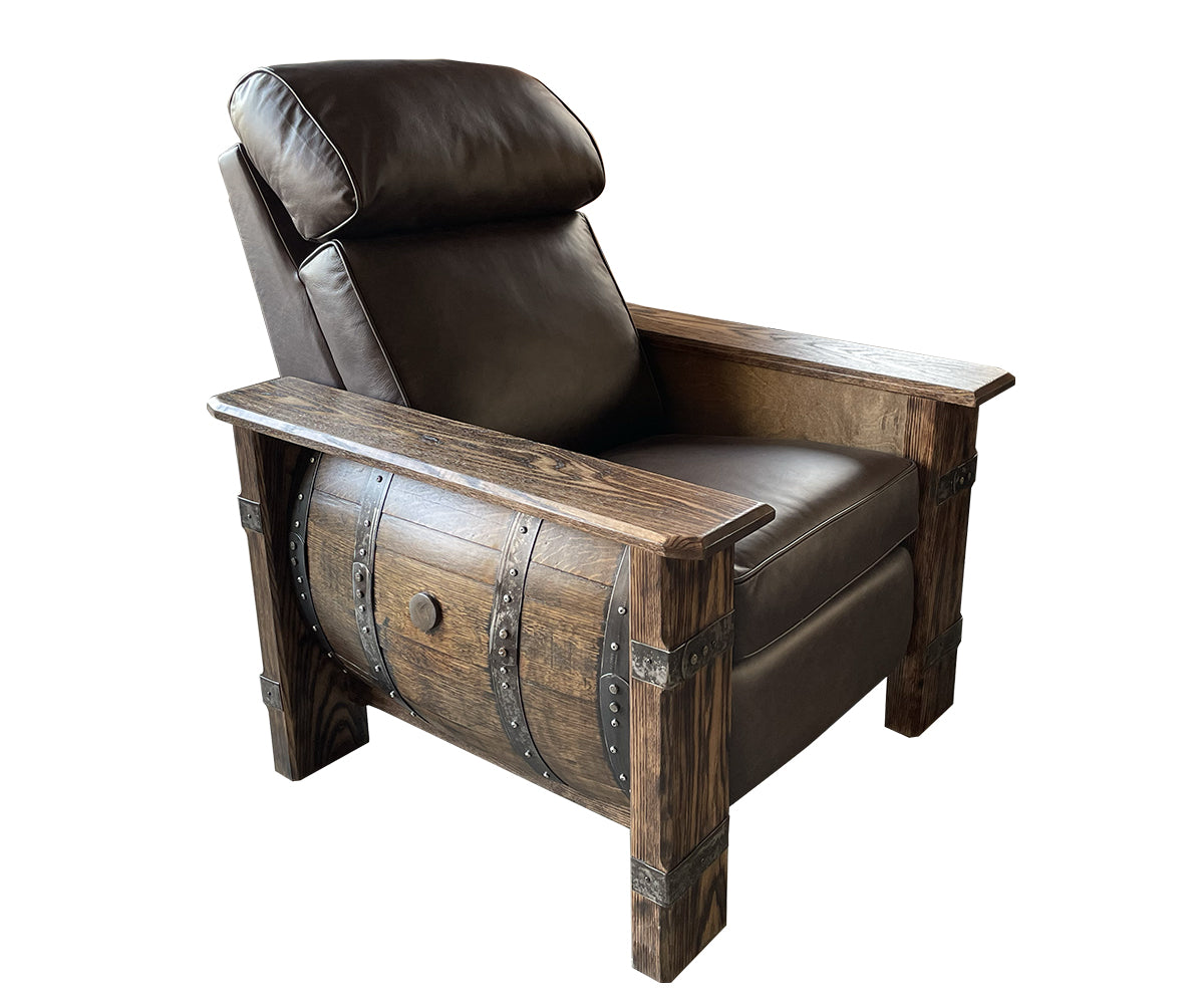 Single Barrel - Amish Handcrafted Whiskey Barrel Recliner
