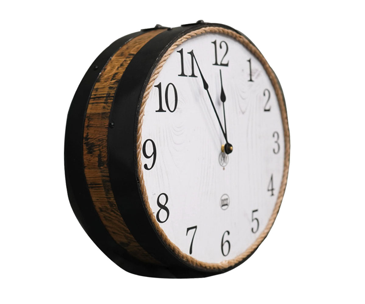 Closing Time - Amish Handcrafted Whiskey Barrel Clock