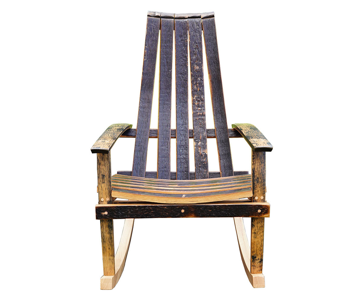 Straight Pour - Amish Handcrafted Whiskey Barrel Rocking Chair