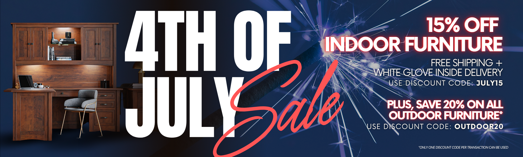 4th of July Furniture Sale at The Wood Reserve