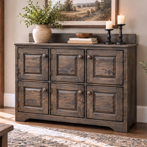 Vintage Pine- Amish Handcrafted Sideboard Cabinet