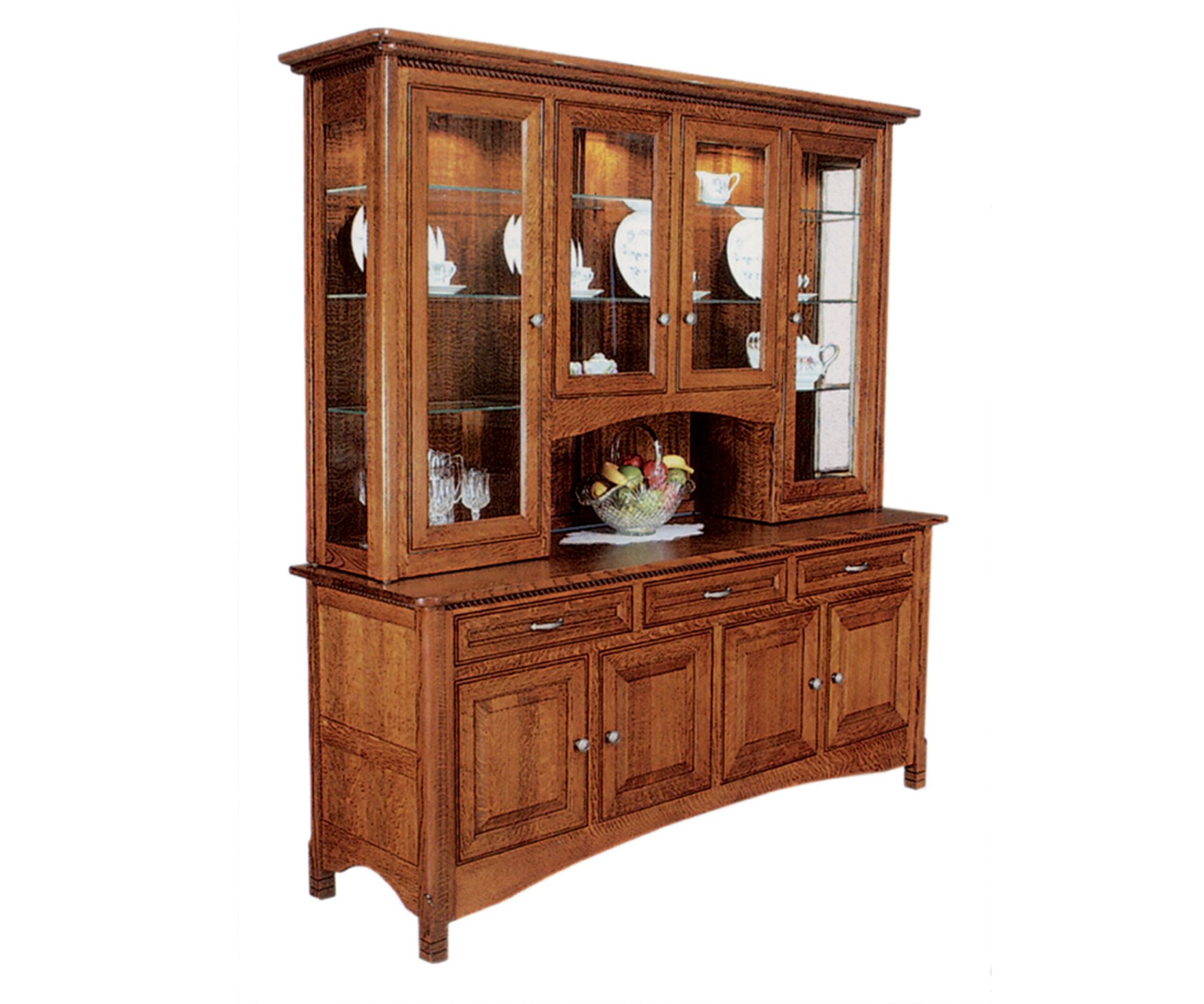 West Lake - Amish Solid Wood 4 Door Dining Hutch