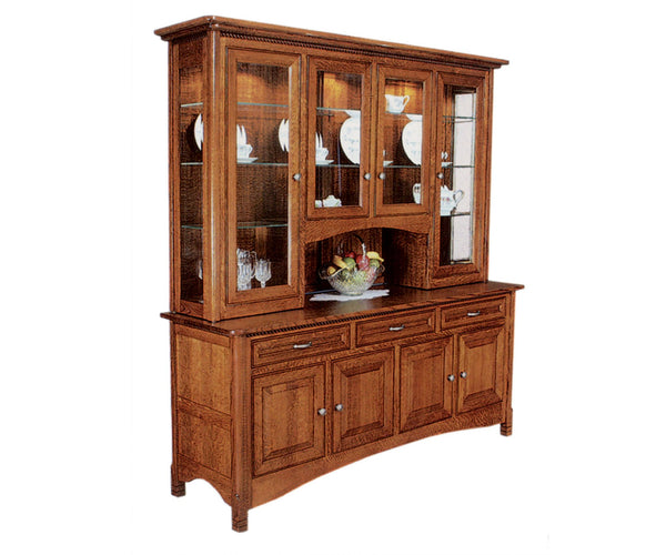 West Lake - Amish Solid Wood 4 Door Dining Hutch