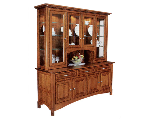 West Lake - Amish Solid Wood 4 Door Dining Hutch