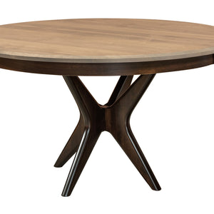 West Newton Pedestal - Handcrafted Solid Top or Extension Dining Table
