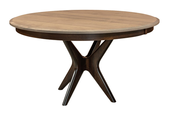 West Newton Pedestal - Handcrafted Solid Top or Extension Dining Table