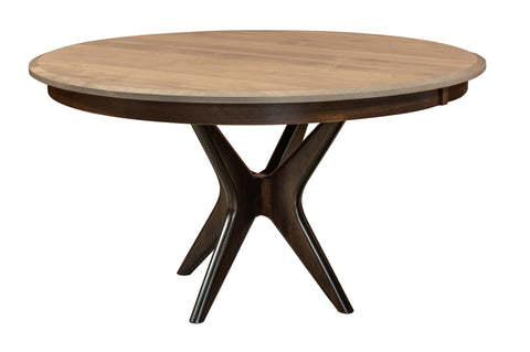 West Newton Pedestal - Handcrafted Solid Top or Extension Dining Table