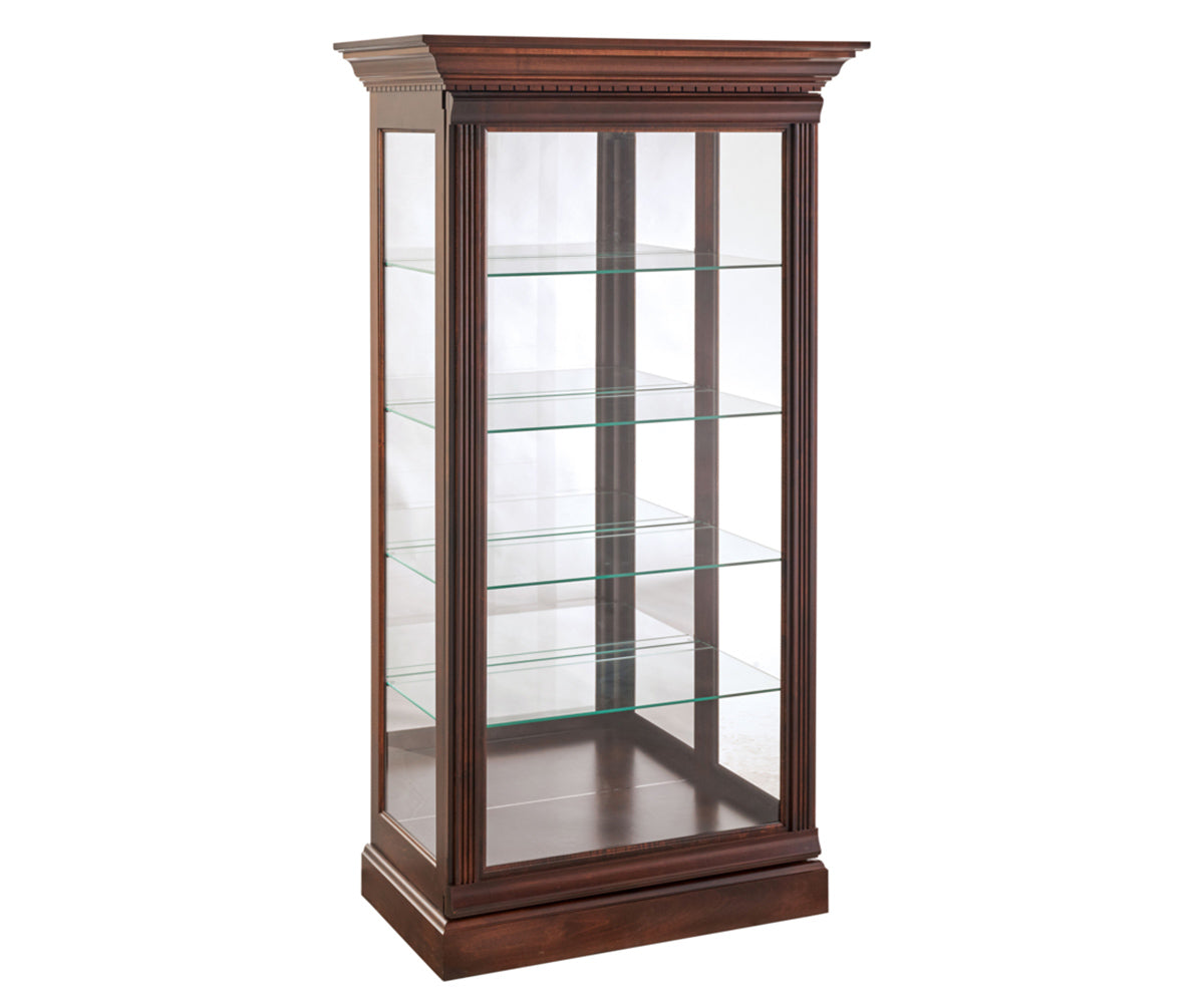 West Bend - Amish Hardwood 2 Way Sliding Curio Cabinet