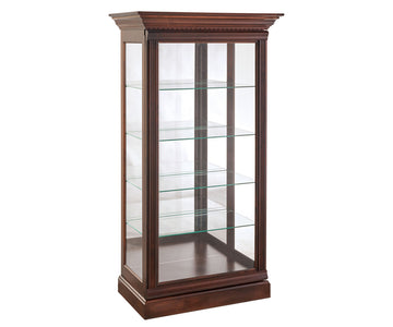 West Bend - Amish Hardwood 2 Way Sliding Curio Cabinet