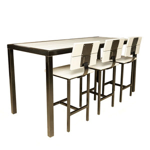 West Lake Railhugger - Poly Wood & Powder Coated Steel Outdoor Table