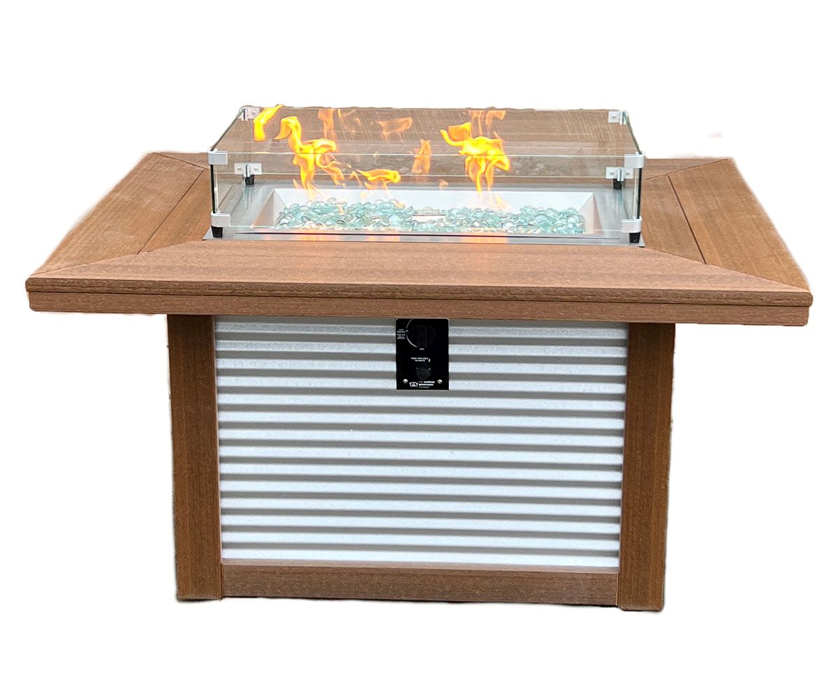 Westfield- Poly Outdoor Firepit With Metal Sides
