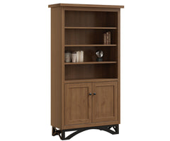 Weston - Amish Solid Wood Bookcase With Bottom Doors