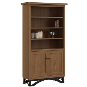 Weston - Amish Solid Wood Bookcase With Bottom Doors
