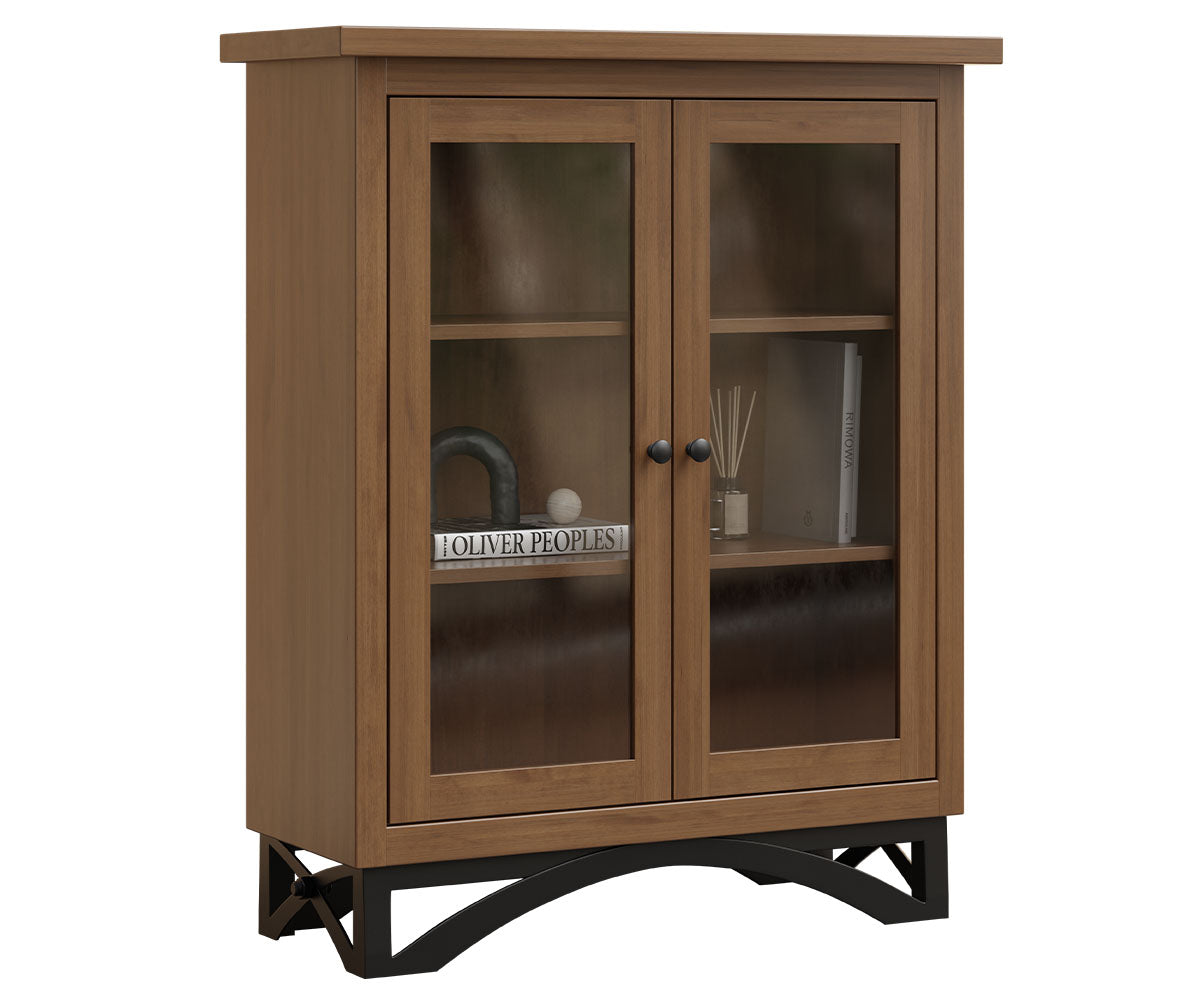 Weston - Amish Solid Wood Bookcase With Glass Doors
