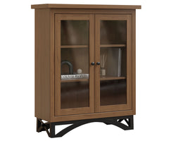 Weston - Amish Solid Wood Bookcase With Glass Doors