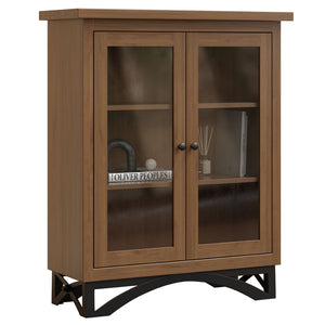 Weston - Amish Solid Wood Bookcase With Glass Doors