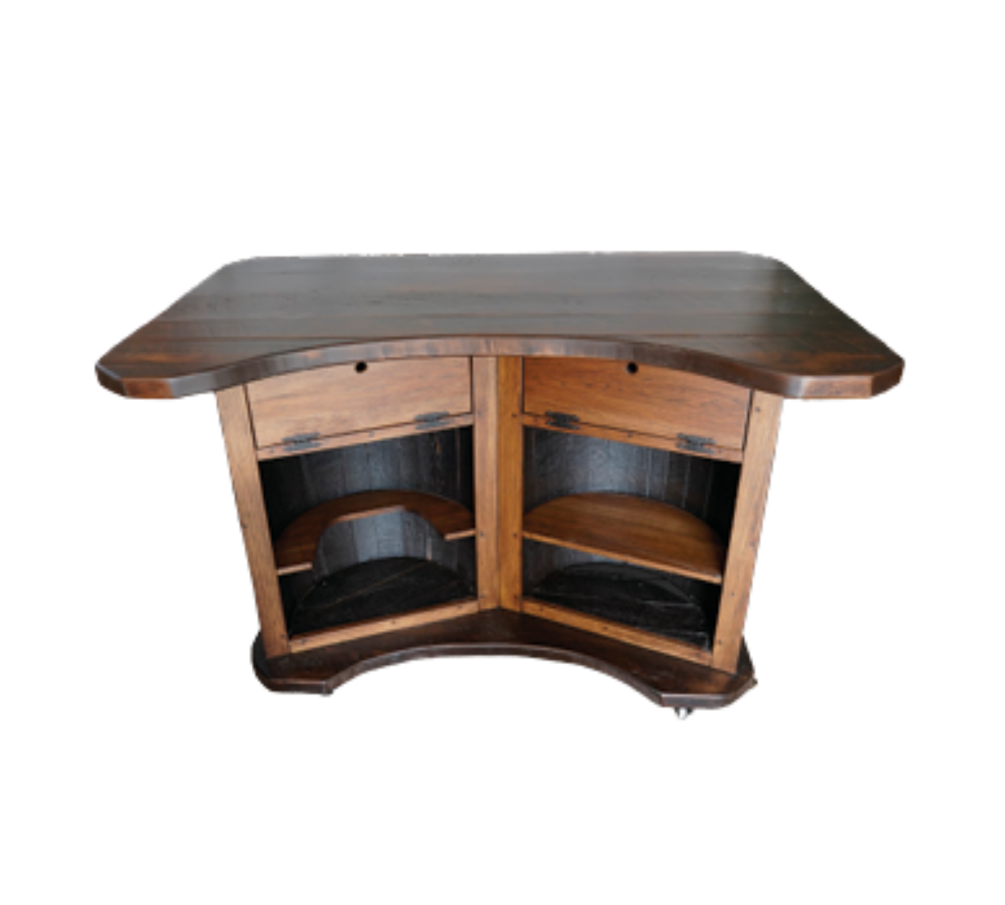The Speakeasy - Amish Handcrafted Whiskey Barrel Bar