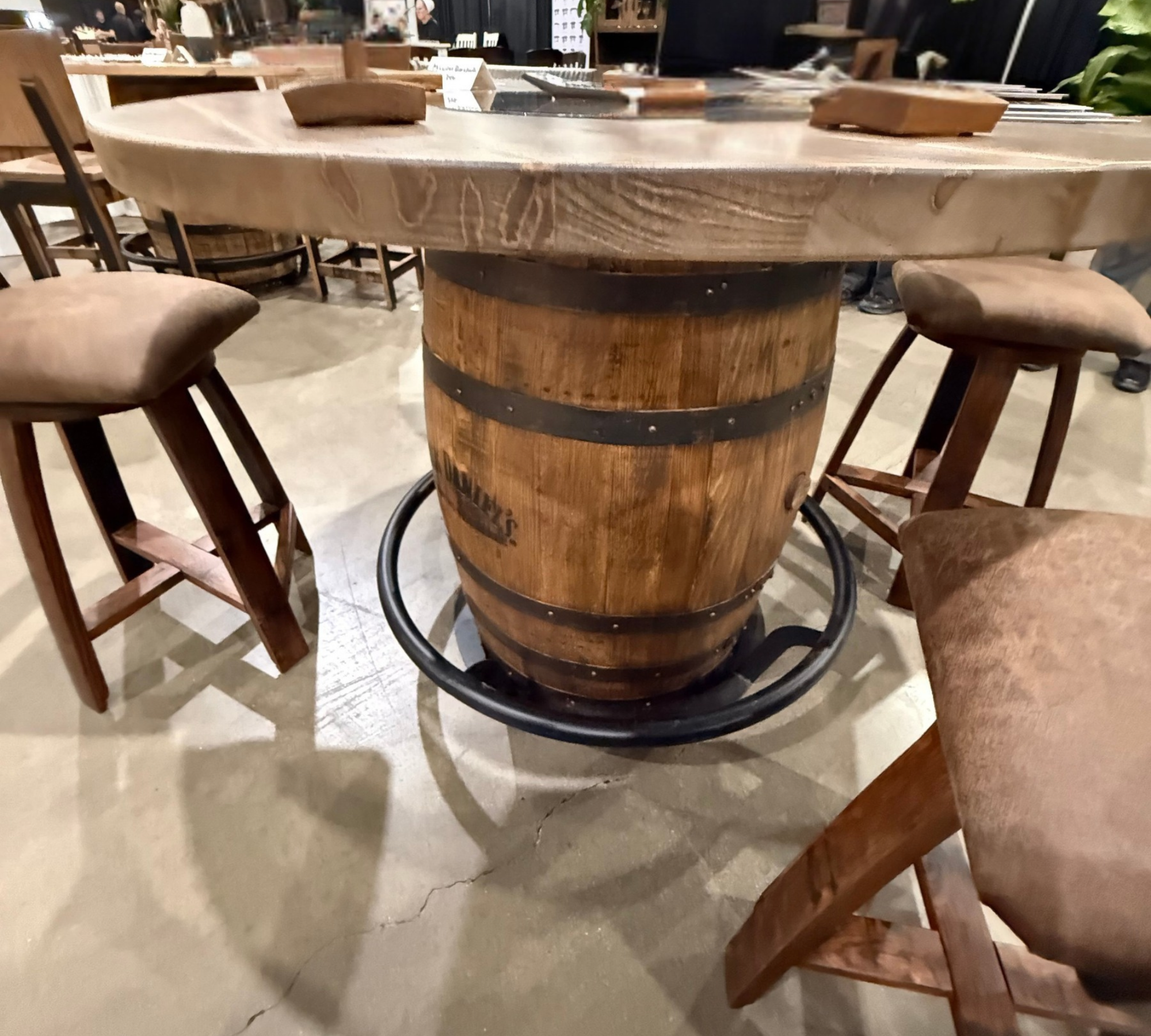 The Loaded Barrel - Amish Handcrafted Whiskey Barrel Table